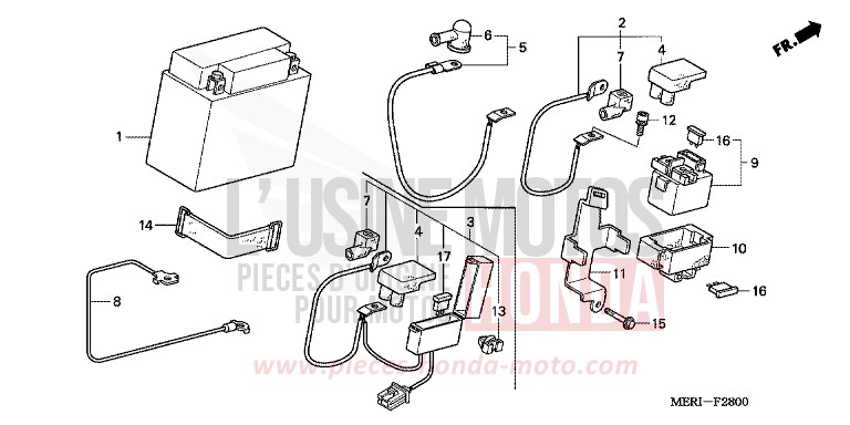 BATTERIE von CBF600N ABS INTERSTELLAR BLACK METALLIC (NHA12) von 2005
